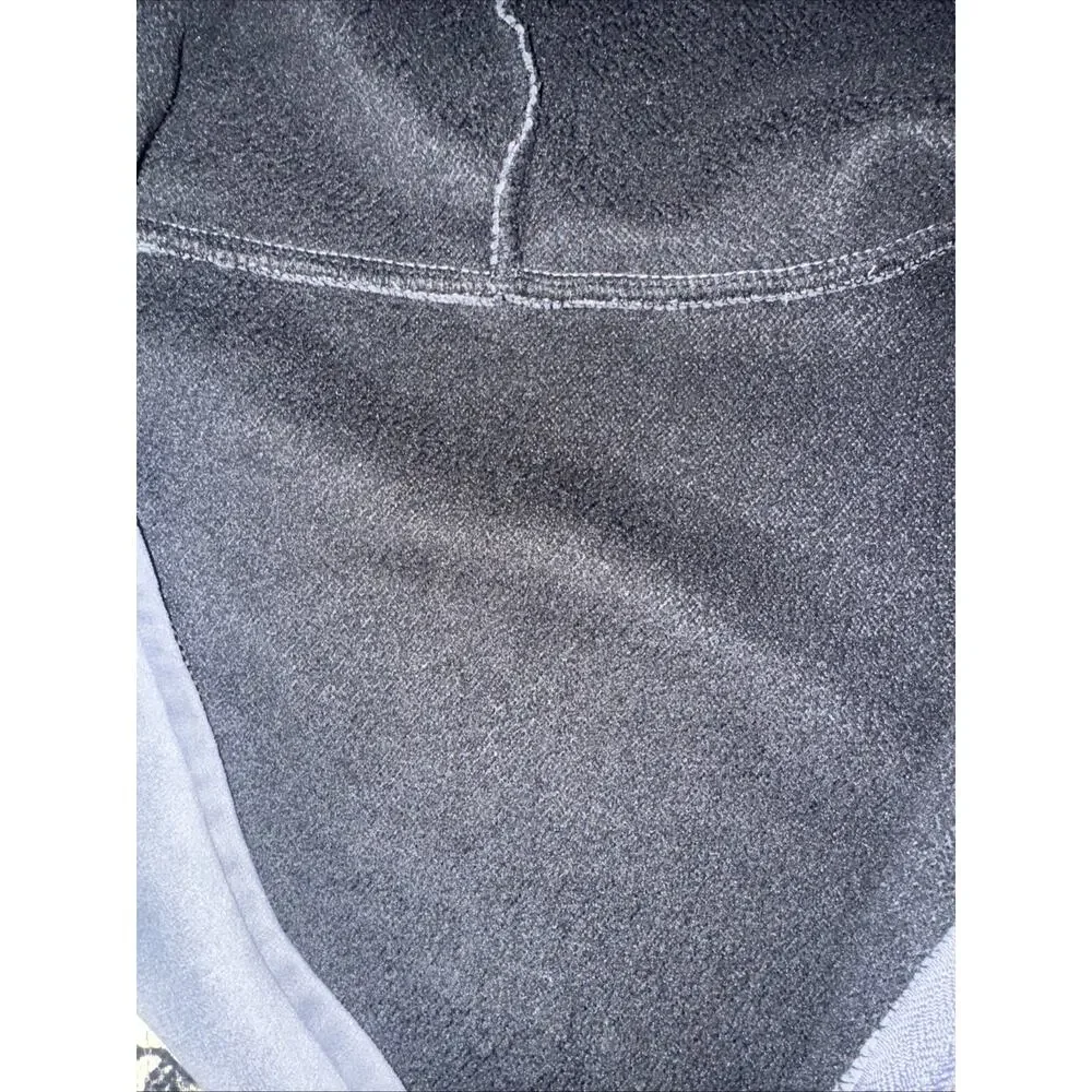 Velour Full Zip Skeleton Hoodie Gray Men’s Medium Gothic Y2K Grunge 19x25 - Picture 4 of 7